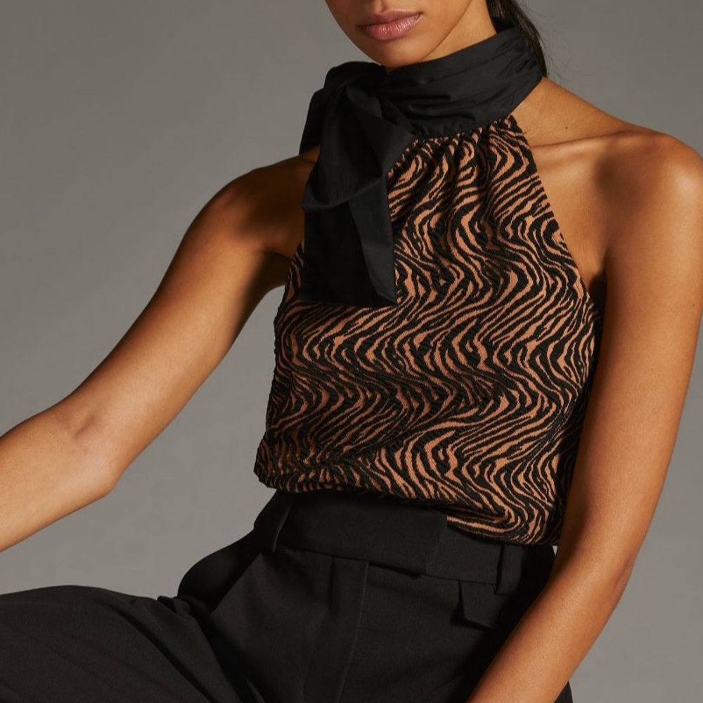 Sunday in Brooklyn jacquard halter top